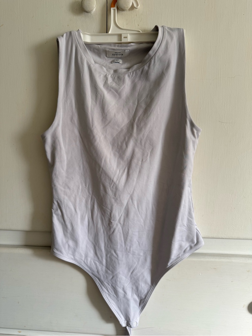 Babaton White Sleeveless Bodysuit